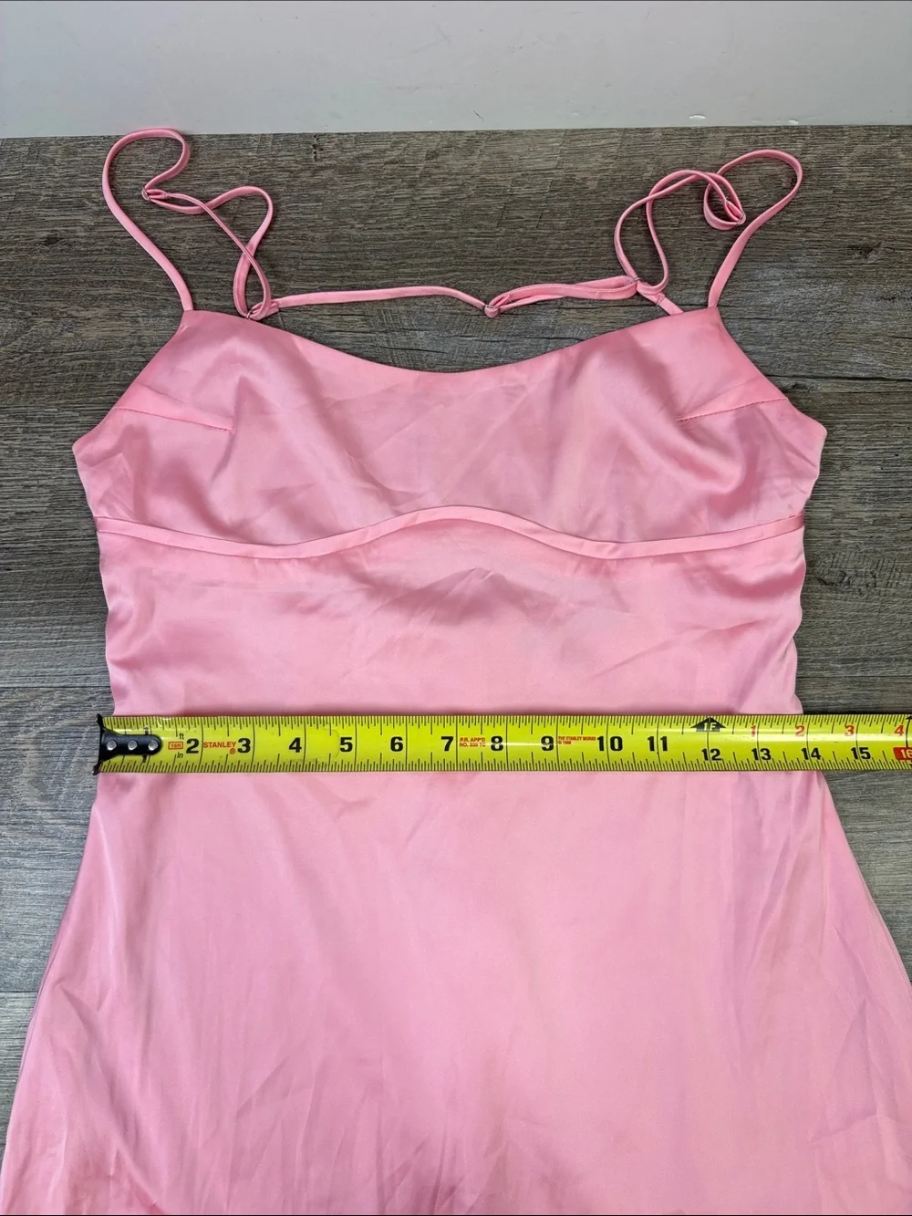 FORE Pink Satin Bustier Maxi Slip Dress Size Medium Y2K Formal